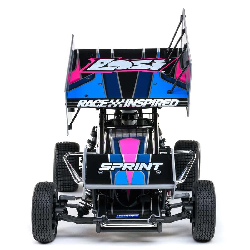 Helidirect Losi 22S Sprint 1/10 Scale 2WD RTR Dirt Oval RC Sprint Car, Brushed Spektrum Radio System - Blue - color: Blue