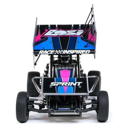 Helidirect Losi 22S Sprint 1/10 Scale 2WD RTR Dirt Oval RC Sprint Car, Brushed Spektrum Radio System - Blue - color: Blue
