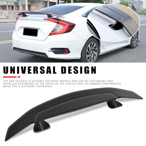JMTBNO 46Inch Universal Rear Spoiler, Black Sport Style Racing Spoiler Truck Wing Lightweight,Rear Trunk Spoiler Wing Lid Tail Deck Spoiler Fit for Sedan Coupe Hatchback - color: Matt Black