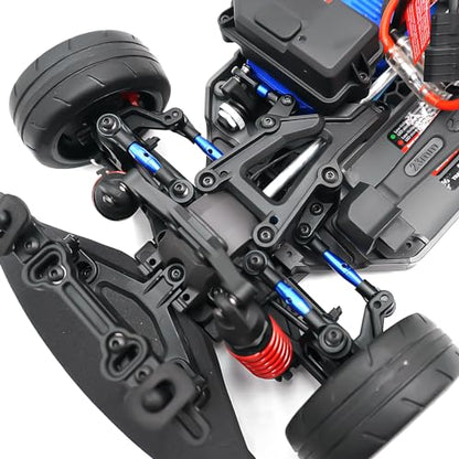1 Set Aluminum Tie Rods for 1/10 4WD GT 4-Tec 2.0 (83056-4) RC Cars (Blue) - color: Blue
