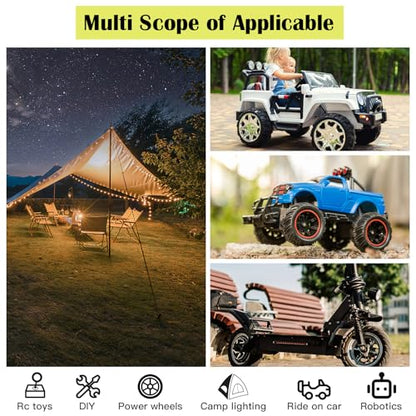 2 Pack Power Wheels Adapter for Ryobi 18V Battery, Converter Kit with Fuses & Wire Terminals & 12AWG Wire, Power Connector for DIY RC Car Toys and Ride On Truck - size: 2-Pack