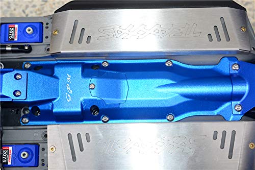 GPM 13PC Set Upgrades Aluminum 3D Skid Plate for Middle of Chassis for 1/10 E-Revo Vxl Brushless（86086-4） RC Cars