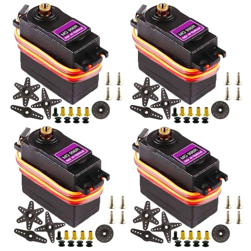 MG996R Digital Servo Motor 4Pack 55g Metal Gear | Metal gear, 55g torque, digital precision, fits Arduino/Futaba JR, ideal for RC car/boat/robot. - style: 4PCS MG996R