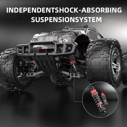 X-Verse KF10 1/10 RC Cars for Adults Fast 50KM/H, RC Trucks Offroad Waterproof with 3S Battery, 4WD High Speed All Terrain RC Truggy (3 Battery) - color: Kf10 Gray
