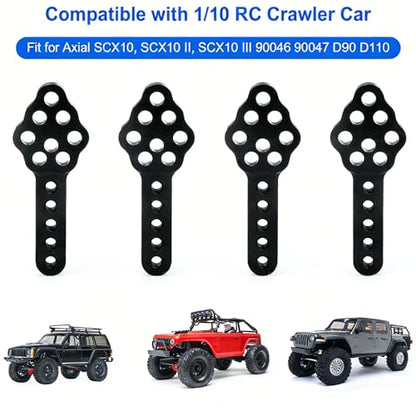 1 10 rc Crawler Long Travel Shocks Shock Keys mounts Mount Extension Key Adjustable axial Car Model Accessories Tower car adapters Rock Extender Relocation Stand (Black)