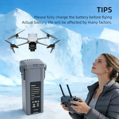 2 Pack Air 3、Air 3S Intelligent Flight Battery (4241mAh,14.76V) Max Flight time 45 Minutes Replacement Battery for DJI Air 3/3S Drone - style: Air 3/3S Battery*2