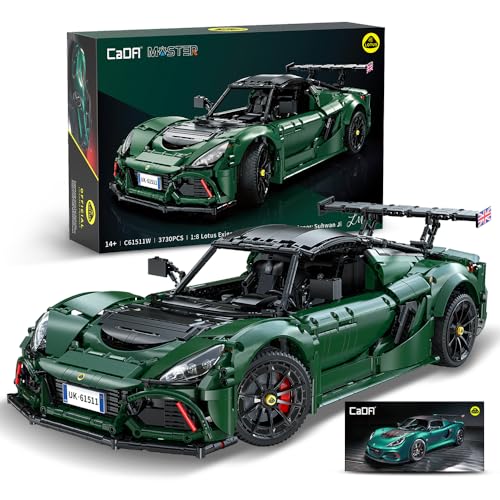 CaDA Master C61511W Lotus Exige Cup 430 1:8 Static Building Block Supercar 3730 Pieces 53.8cm Collectible Display Model for Adults 14+