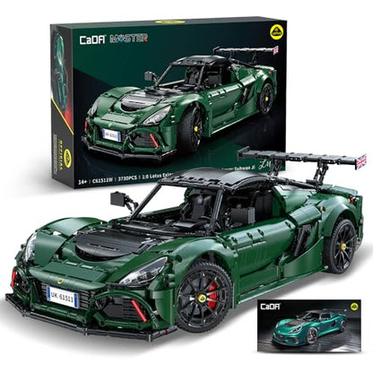 CaDA Master C61511W Lotus Exige Cup 430 1:8 Static Building Block Supercar 3730 Pieces 53.8cm Collectible Display Model for Adults 14+