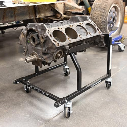 Eastwood Rolling Engine Storage Stand Cradle with Casters for Small Block Ford Motors