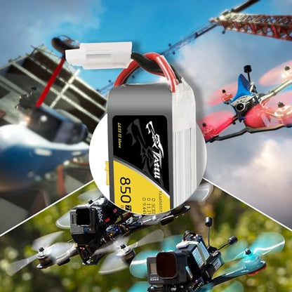TATTU 850mAh 11.1V 75C 3S1P Lipo Battery Pack with XT30 Plug(2 Pcs)