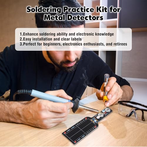 Metal Detector Soldering Project Kit- DIY Soldering Practice Kit with Handheld Non-Contact Detection Module, Electronic Soldering Kit for Beginners/Adults, Ideal School/Home Education Project