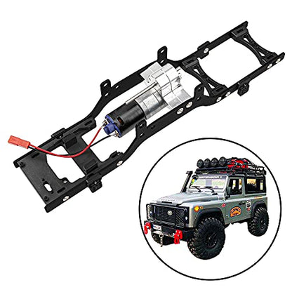 ShareGoo Metal Body Chassis Frame Car Shell Suspension Bracket with 370 Motor kit for MN Model D90 D91 MN45 MN99 MN99S 1/12 RC Car (Black) - color: Black