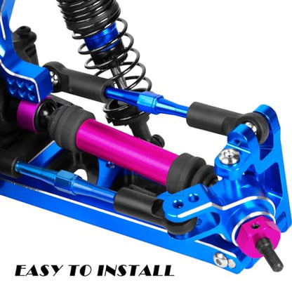 RC Drive Shaft CVD Axles Upgrades Part for 1/10 Slash VXL 4X4,Rustler VXL 4X4,Stampede VXL 4X4,#45 Steel Front Rear Driveshaft with Hex,Pink - color: Pink - Upgrades