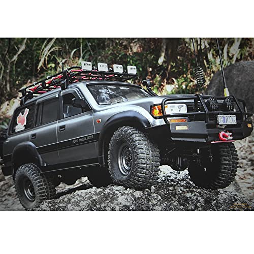 TRX4 Snorkel LED Lights 1/10 RC Car Update Accessories ABS Interior Body Mount Roof Rack Bull Bar Bumper for SCX10 TRX4 Redcat