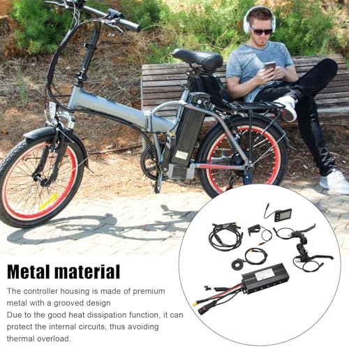 VBESTLIFE Electric Speed Controller Kit, Multifunction 30A Controller Instrument with S866 Display Brake Lever Thumb Shift Lever for 24V 36V 48V 1000W Motor,