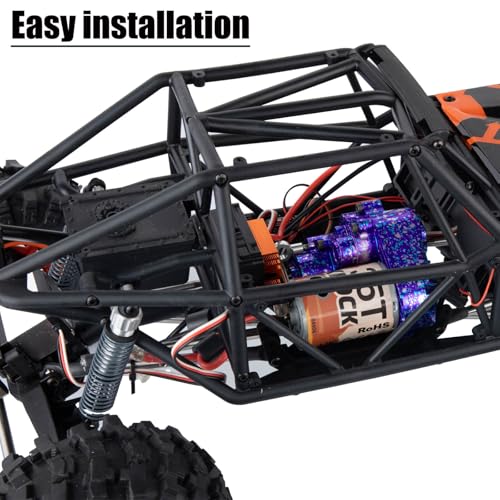 RC Gearbox Upgrades Part for 1/10 Axia 1 SCX10-AXI03004 Capra 1.9 UTB RC Crawler Car,Aluminum Gearbox Complete Transmission Case w/Spur Gear,Colour - color: Colour(hops Up)