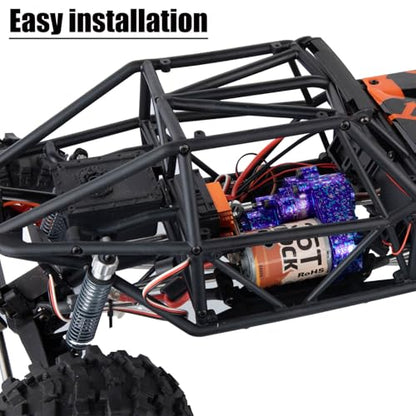 RC Gearbox Upgrades Part for 1/10 Axia 1 SCX10-AXI03004 Capra 1.9 UTB RC Crawler Car,Aluminum Gearbox Complete Transmission Case w/Spur Gear,Colour - color: Colour(hops Up)