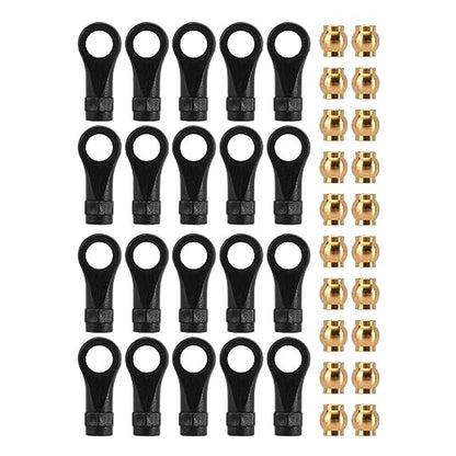 INJORA Plastic Rod Ends with Brass Link Balls for 1/18 TRX4M, 20Pcs