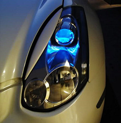 iJDMTOY Ultra Blue 15-SMD LED Accent Ambient Lighting Kit Compatible with Car Motorcycle Projector Lens Demon Eye Retrofit - color: Blue