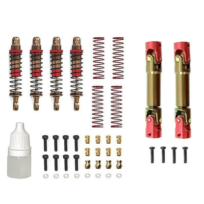 Oil Shock Absorber and Drive Shaft Replacement RC Crawler Car Upgrade Parts Accessories for FMS 1/24 FCX24 1/18 MOGRICH - (Color: As Shown)