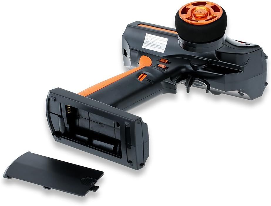 Flysky FS-GT3C RC Transmitter with FS-GR3E Receiver, 2.4GHz 3 Channel LCD Remote Controller and Receiver for RC Car Boat (Orange)