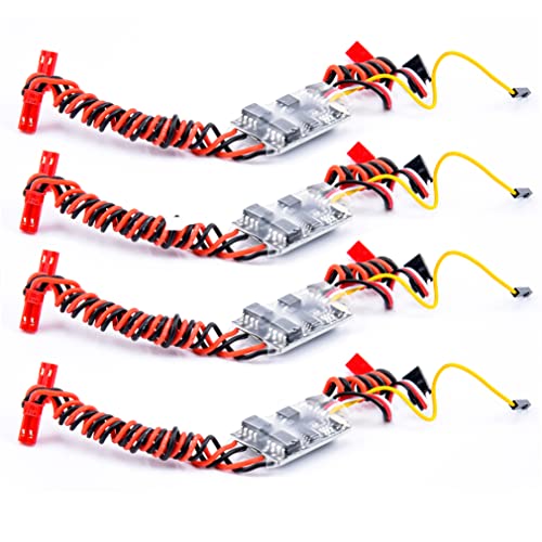 Bidirectional 5A ESC Brushed Speed Controller Dual Way ESC, 4PCS | 2S-3S Lipo for RC Model Boat/Tank 130 180 Brushed Motor Spare Parts