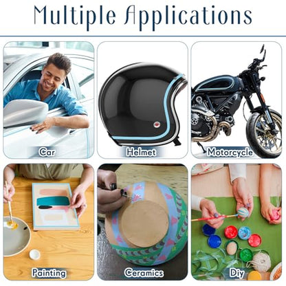 Xuniea 5 Rolls Fine Line Vinyl Tape, 1/16, 1/8, 1/4, 1/2, 3/4 Inch, Navy | Masking Tape Automotive Car Auto Paint for Curves, High Temperature Vinyl Low Tack - color: Navy, size: 1/16, 1/8,1/4, 1/2, 3/4 Inch