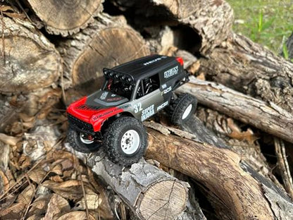 MEUS RACING MB24 SCX24 Body 5.2in 132MM Body Shell ABS+Nylon Carbon Fiber Chassis for 1/24 Axial SCX24 Bronco JLU B-17 C10 Toy Vehicles and Accessories (Red) - color: Red