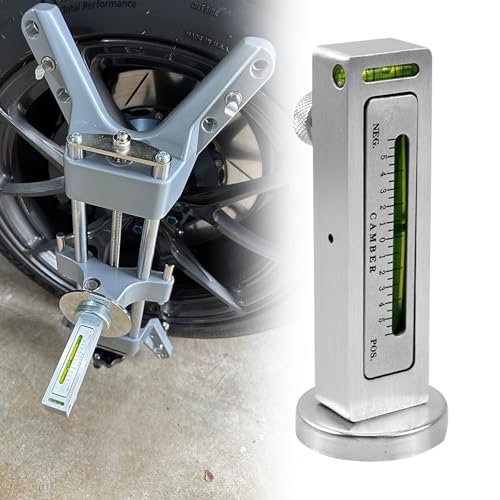 RULLINE Aluminum Alloy Magnetic Camber&Caster Gauge Wheel Alignment Tool | Universal for Car Truck RV Strut Alignment - size: Aluminum Alloy
