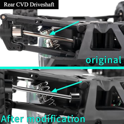 MORLORDY 4Pcs RC Front & Rear CVD Driveshaft Dogbone Joint Axle Shafts for 1/18 HBX 18859 18858 18868 High Speed RC Off Road Car Truck Upgrade Parts (Front & Rear)