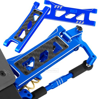 RC Upgrades Part for 1/10 ECX 2WD Series RC Car,Alloy Adjustable Turnbuckles Camber Links,Suspension Arms,Left Right Caster Blocks,Front Steering Block,Rear Stub Axle Carriers,Navy Blue - color: Navy Blue(1set)