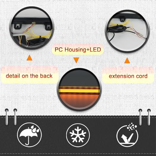BINGIGOO 2PCS Grille Lights LED Bar Front Sequential Switchback LED Daytime Running Lights Compatible with Toyota RAV4 2019-2023 Sequential Amber Turn Signal light (Clear) - style: Clear