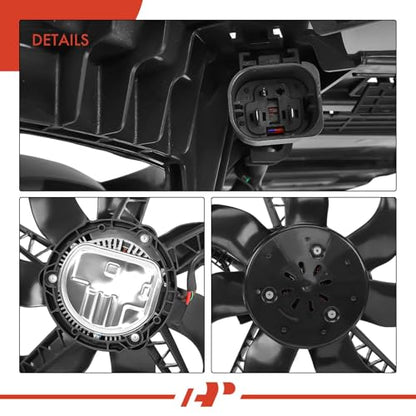 A-Premium Engine Radiator Cooling Fan Assembly with Brushless Motor | Compatible with Select Mini Models - Cooper Countryman 2018 2019 2020 2021 2022 2023 2.0L