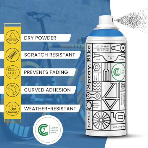 Spray.Bike Spray Paint - Bomber (Medium Sky Blue) | Designed Mainly for Bicycles | Multi-Use Acrylic Spray Paint for Metal, Plastic | High Coverage Bike Paint, 400ml - color: Bomber