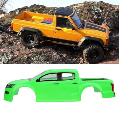 DAN&DRE RC Truck Body Shell Universal PVC 1/10 Remote Control Car Shell for 26cm Wheelbase RC Truck (Green) - color: Green