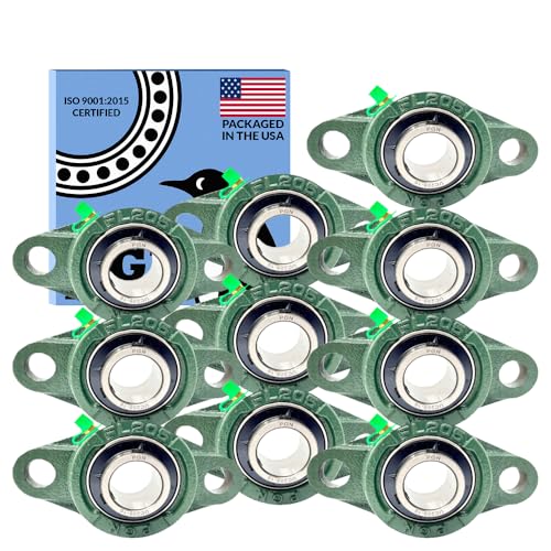 PGN UCFL205-16 (10 Pack) 2-Bolt Flange Bearing 1" Bore - size: 10, style: UCFL205-16