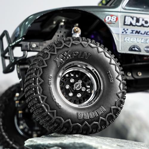 INJORA ModuWheel 1.0" Aluminum Wheel Offset -4.4mm for 1/18 1/24 RC (Black) - color: Black