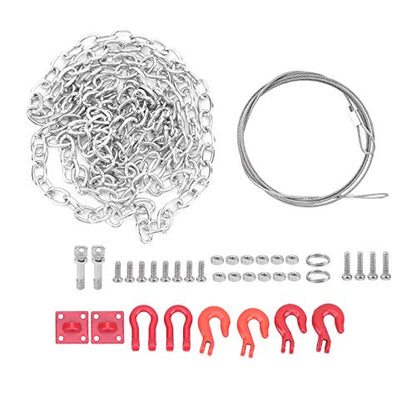 Fydun Rc Car Universal, 1 24 Winch Rope Model Accessories Tow Strap Rc Chain 10 Scale Vehicle Scale Buckle Trailer Chain