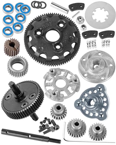 83T Spur Gear(48-Pitch) Transmission Gears Spur Gear with 21T/23T/25T Pinions Gear Upgrades Part for 1/10 Slash/Rustler/Stampede/Bandit 2wd VXL,Titanium - color: Titanium - (83t)