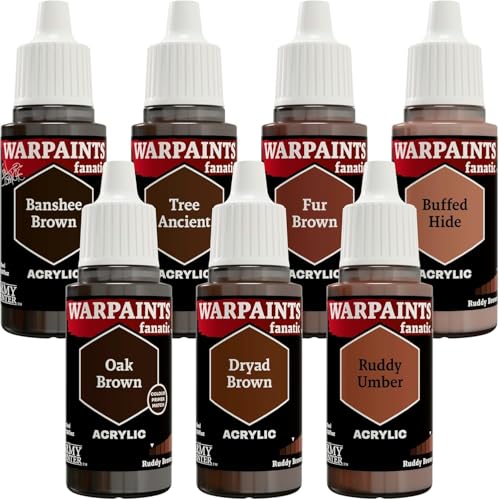 The Army Painter, Warpaints Flexible Triad Plus+: Ruddy Browns 7x18ml | Colori acrilici hobby di qualità miniatura, per Dungeons and Dragons (DnD) e Warhammer - color: Ruddy Brown