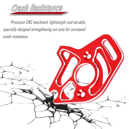 Aluminum RC Motor Mount Upgrades Part for 1/10 Slash 4x4/Slash 4x4 VXL,Alloy Motor Plate Hops Up,Red - color: Red - Upgrades Part