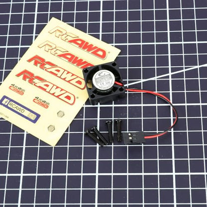 RCAWD 25 * 25 mm RC Motor Cooling Fan Heatsink eg for ARRMA Typhon Granite Mojave Grom & Hobby RC Model