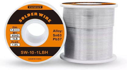 TOWOT High Purity Tin Lead Rosin Core Solder Wire - style: 1lb