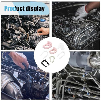 160PCS Car Fuel Line Clips, 7 Sizes Fuel Line Retainer Clips Assortment Kit, Plastic Fuel Line Retaining Clips Replacement 3/8" & 5/16" Fuel Line Clamp, Compatible with SUV Car Truck(160PCS) - size: 160PCS