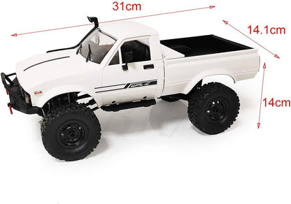 RC Crawler 1/16 4x4 Remote Control Offroad Pickup Truck for Adults - color: White