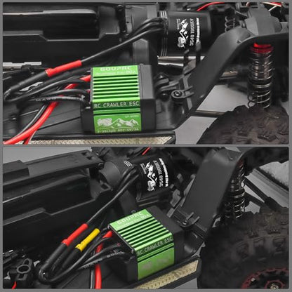 GOUPRC S3548 1900KV Outrunner Brushless Motor with 80A Brushless Crawler ESC Electric Speed Controller Combo Set for 1/10 1/12 RC Crawler Car Upgrades - color: Green 1900kv Motor & 80a Esc