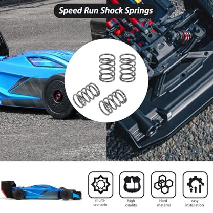 Speed Run Springs/Speed Run Shock Springs-(4 Springs Include 2PCS Front & 2PCS Rear) Fit for Arrma Limitless/Arrma Infraction/Arrma Felony Rc Car