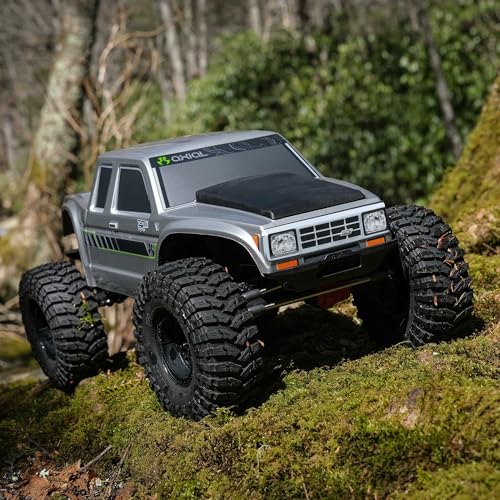 Axial RC Truck 1/10 SCX10 III Coyote 4X4 RTR (Battery and Charger Not Included) Brushed Rock Crawler, Silver, AXI-2036T1 - color: Silver