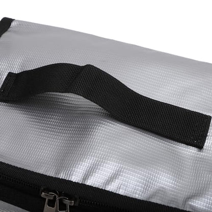 Fireproof Lipo Battery Bag with Hook and Loop Closure, Professional Storage for Safe Charging and Travel