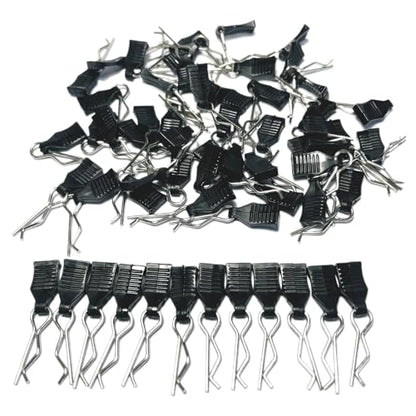 60PCS 1mm RC Body Clips with Pull Tabs for All 1/12 1/14 1/16 1/18 Scale Hyper go,Redcat Traxxas HPI Himoto HSP Exceed RC Car Body Clips,for SCX24 TRX4M H165 RC Car Truck Buggy Parts